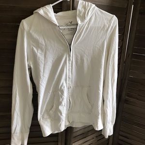 American Eagle Cream Zip Up 2000s